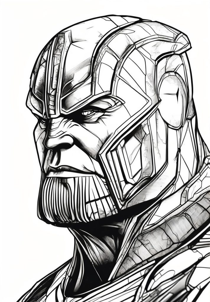 Ausmalbilder Thanos – Avengers Bilder Zum Ausdrucken